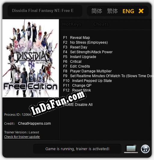 Dissidia Final Fantasy NT: Free Edition: Trainer +12 [v1.4] » Free ...