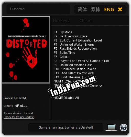 Distorted: Trainer +14 [v1.6]