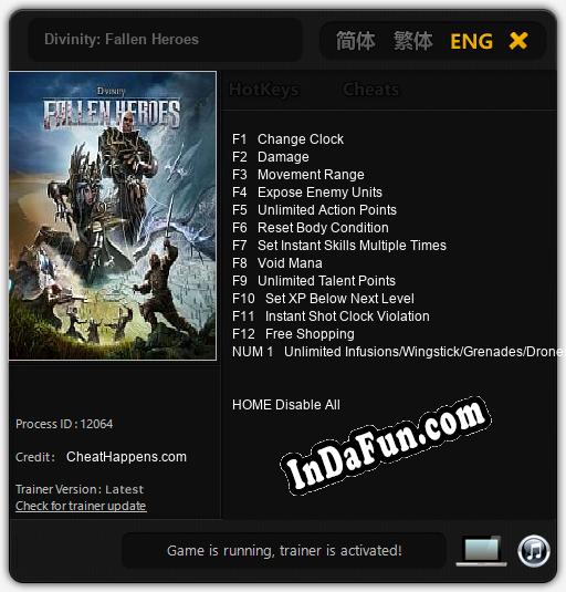 Divinity: Fallen Heroes: Trainer +13 [v1.7]