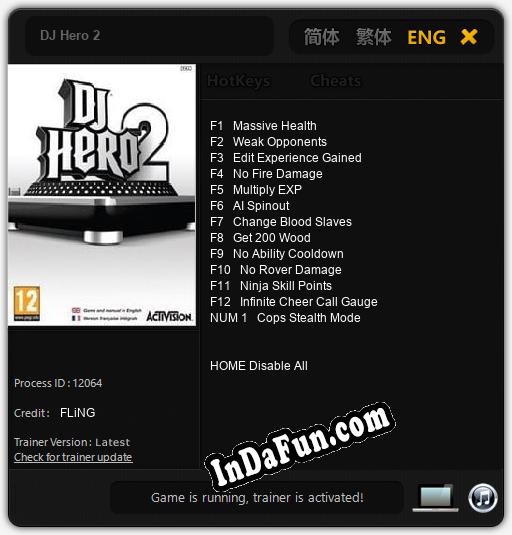 DJ Hero 2: TRAINER AND CHEATS (V1.0.5)