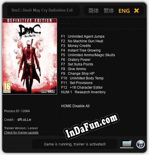 DmC: Devil May Cry Definitive Edition: Trainer +13 [v1.4]