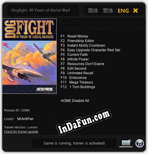 Dogfight: 80 Years of Aerial Warfare: TRAINER AND CHEATS (V1.0.63)