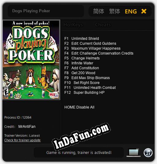 Dogs Playing Poker: Cheats, Trainer +12 [MrAntiFan]