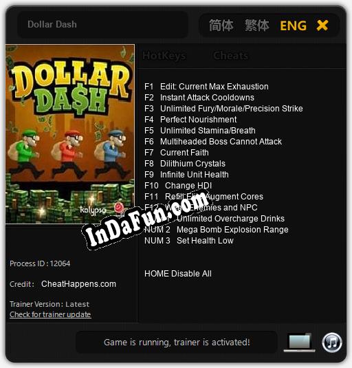 Trainer for Dollar Dash [v1.0.2]