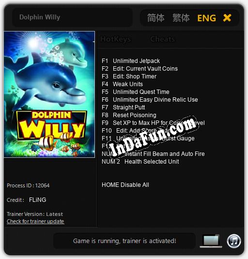 Trainer for Dolphin Willy [v1.0.4]