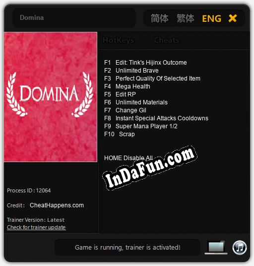 Domina: Trainer +10 [v1.7]