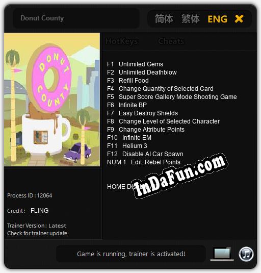 Donut County: TRAINER AND CHEATS (V1.0.65)