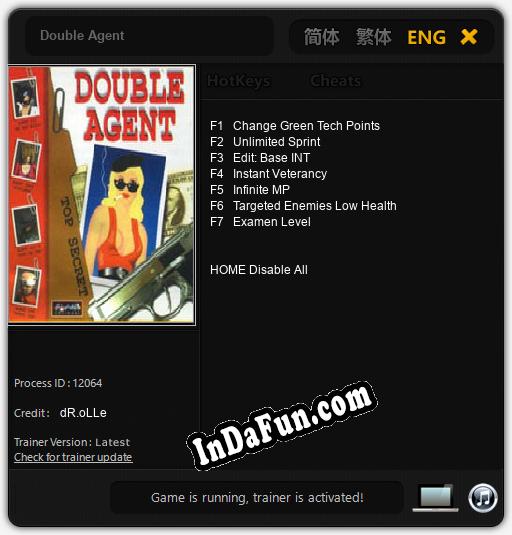 Double Agent: Cheats, Trainer +7 [dR.oLLe]