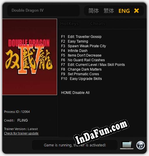 Double Dragon IV: Cheats, Trainer +10 [FLiNG]