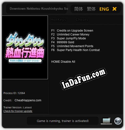 Downtown Nekketsu Koushinkyoku Soreyuke Daiundoukai: All Star Special: TRAINER AND CHEATS (V1.0.73)