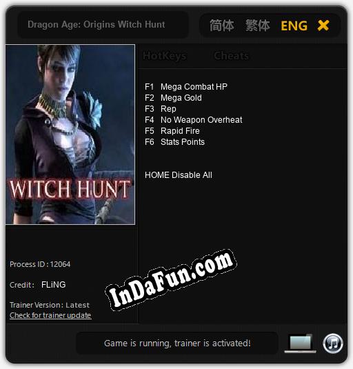 Dragon Age: Origins Witch Hunt: Trainer +6 [v1.1]