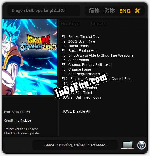 Dragon Ball: Sparking! ZERO: Trainer +14 [v1.9]