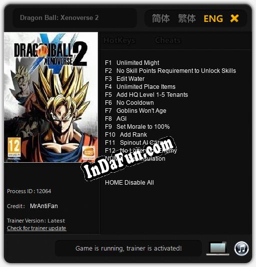 Trainer for Dragon Ball: Xenoverse 2 [v1.0.5]