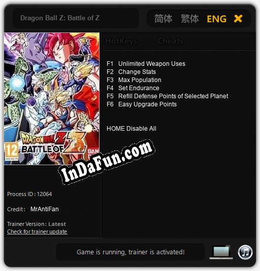 Dragon Ball Z: Battle of Z: Trainer +6 [v1.3]