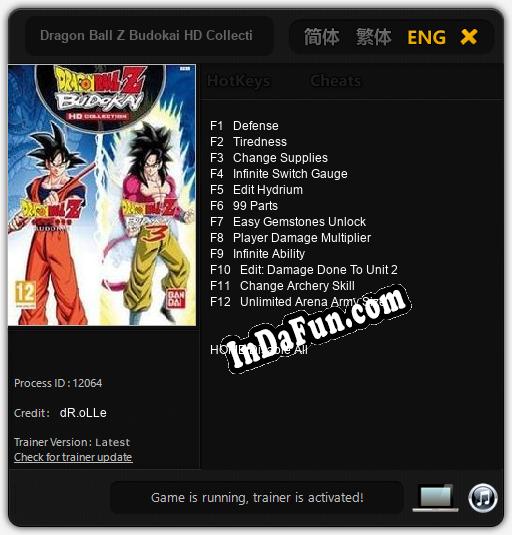 Dragon Ball Z Budokai HD Collection: Cheats, Trainer +12 [dR.oLLe]