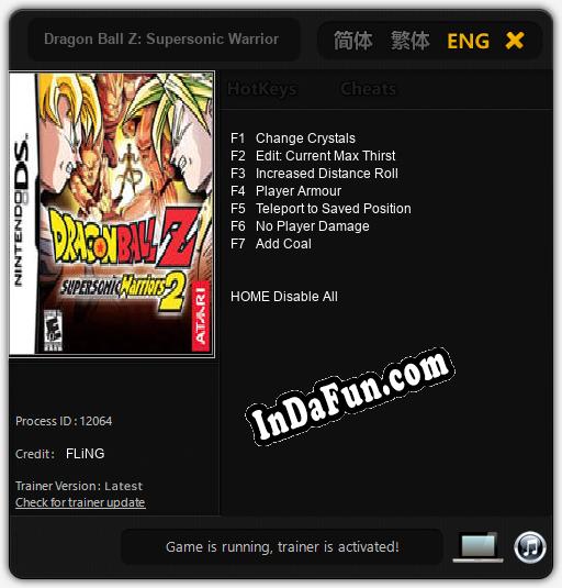 Dragon Ball Z: Supersonic Warriors 2: TRAINER AND CHEATS (V1.0.40)