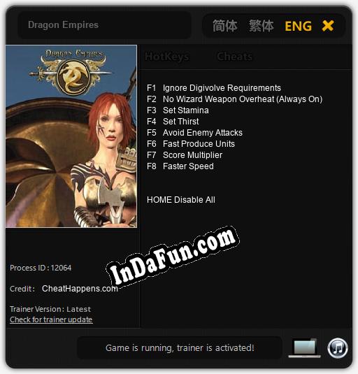 Trainer for Dragon Empires [v1.0.5]