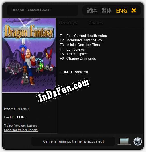 Trainer for Dragon Fantasy Book I [v1.0.6]