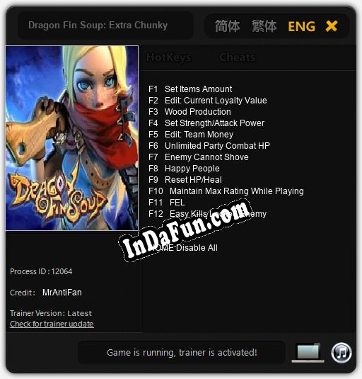 Dragon Fin Soup: Extra Chunky: TRAINER AND CHEATS (V1.0.1)