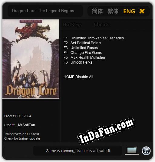 Dragon Lore: The Legend Begins: Trainer +6 [v1.8]