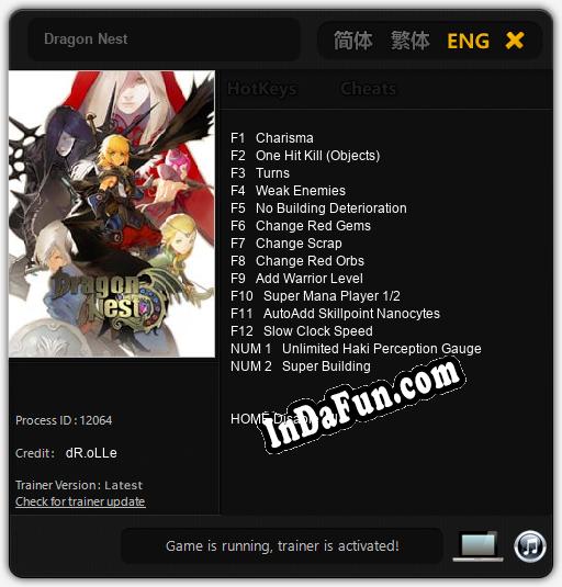 Dragon Nest: TRAINER AND CHEATS (V1.0.75)