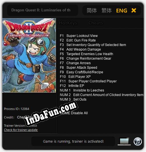 Dragon Quest II: Luminaries of the Legendary Line: TRAINER AND CHEATS (V1.0.91)