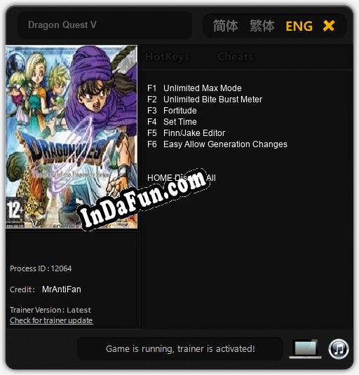 Dragon Quest V: Cheats, Trainer +6 [MrAntiFan]