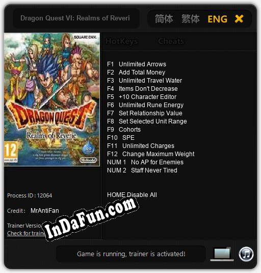 Dragon Quest VI: Realms of Reverie: Trainer +14 [v1.1]