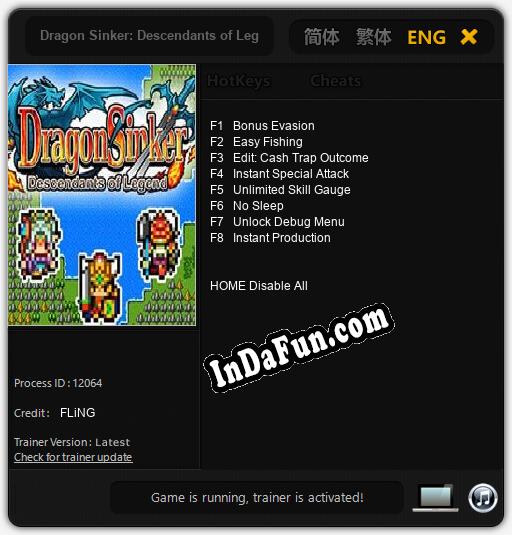 Dragon Sinker: Descendants of Legend: Cheats, Trainer +8 [FLiNG]