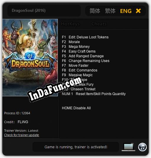 DragonSoul (2016): TRAINER AND CHEATS (V1.0.82)
