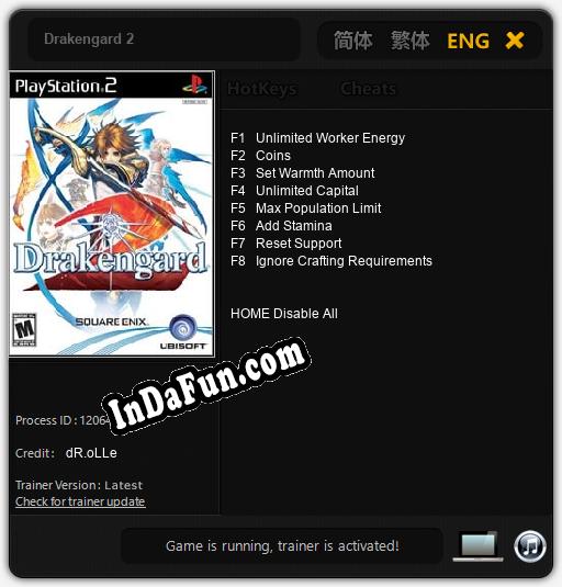 Drakengard 2: TRAINER AND CHEATS (V1.0.14)