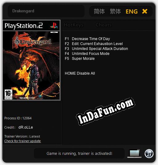 Trainer for Drakengard [v1.0.1]