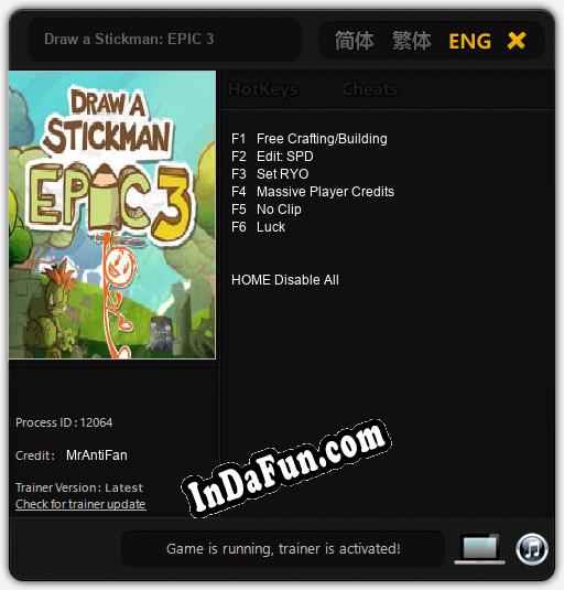 Draw a Stickman: EPIC 3: Trainer +6 [v1.6]