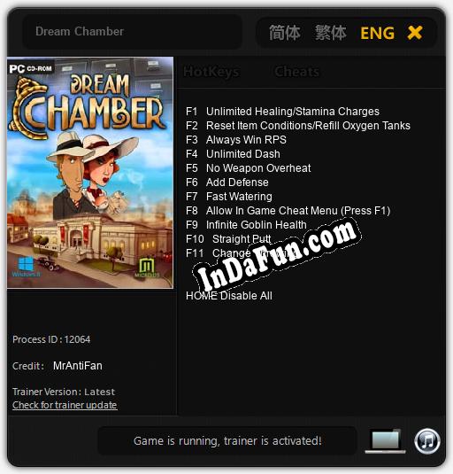Trainer for Dream Chamber [v1.0.8]