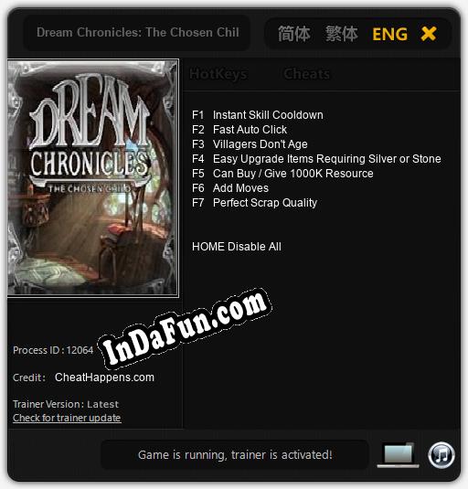 Dream Chronicles: The Chosen Child: Cheats, Trainer +7 [CheatHappens.com]