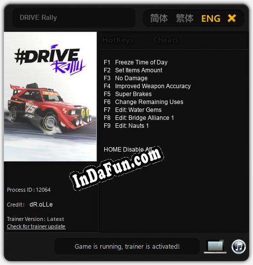 DRIVE Rally: TRAINER AND CHEATS (V1.0.2)