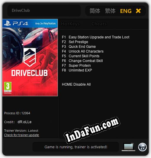 DriveClub: TRAINER AND CHEATS (V1.0.10) » Free Download PC Games ...