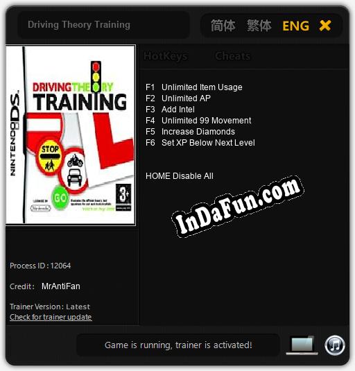 Driving Theory Training: Cheats, Trainer +6 [MrAntiFan]