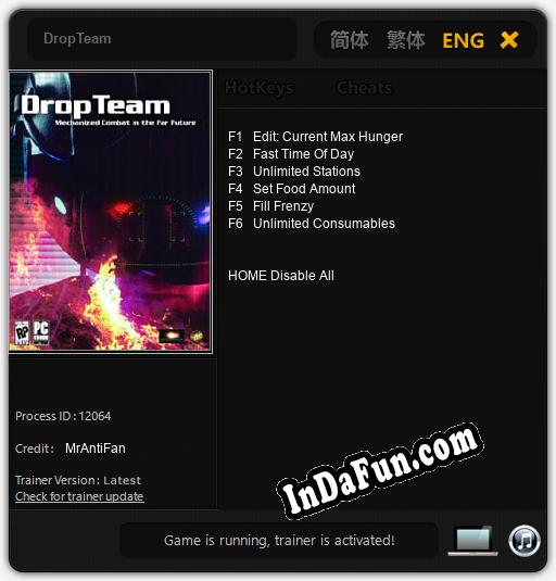 DropTeam: Trainer +6 [v1.8]