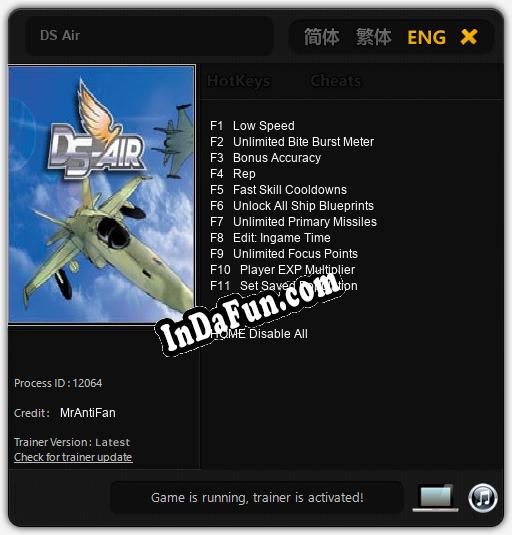 DS Air: Trainer +11 [v1.1]