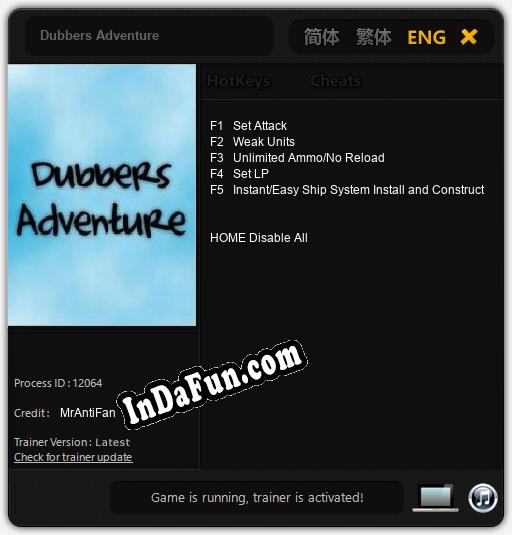 Dubbers Adventure: Cheats, Trainer +5 [MrAntiFan]