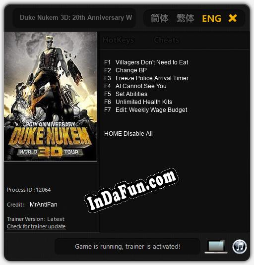 Duke Nukem 3D: 20th Anniversary World Tour: Trainer +7 [v1.2]