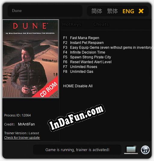 Trainer for Dune [v1.0.6]