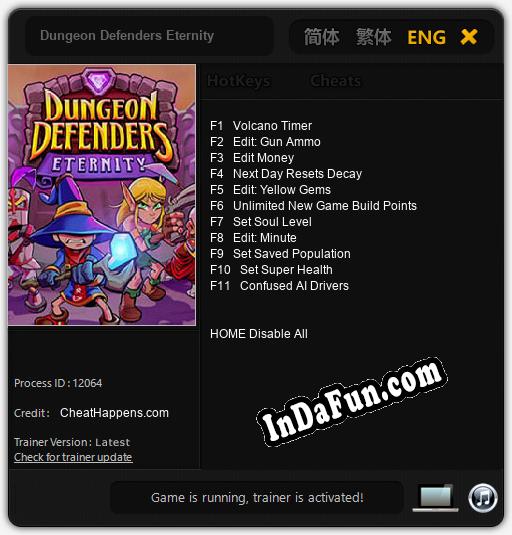 Dungeon Defenders Eternity: Trainer +11 [v1.4]