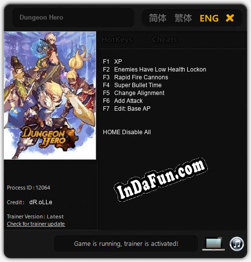 Trainer for Dungeon Hero [v1.0.4]