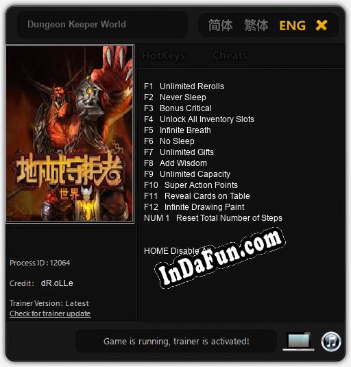 Dungeon Keeper World: Cheats, Trainer +13 [dR.oLLe]