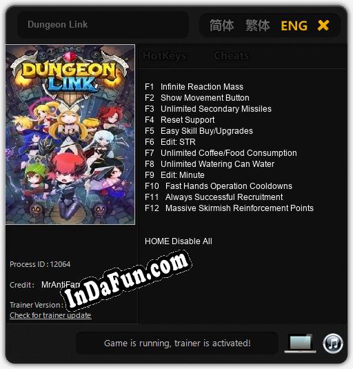 Dungeon Link: TRAINER AND CHEATS (V1.0.27)