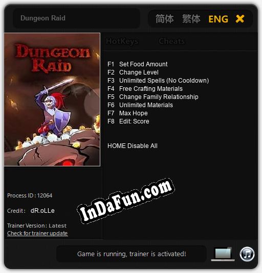 Dungeon Raid: Trainer +8 [v1.1]