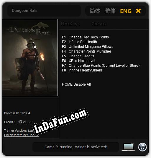 Dungeon Rats: Trainer +8 [v1.9]