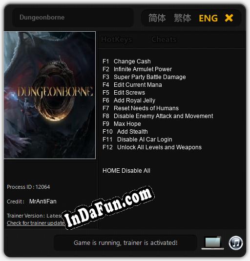 Dungeonborne: Cheats, Trainer +12 [MrAntiFan]